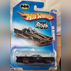 2008 Hot Wheels Batman Faster Than Ever Black '66 Batmobile Car